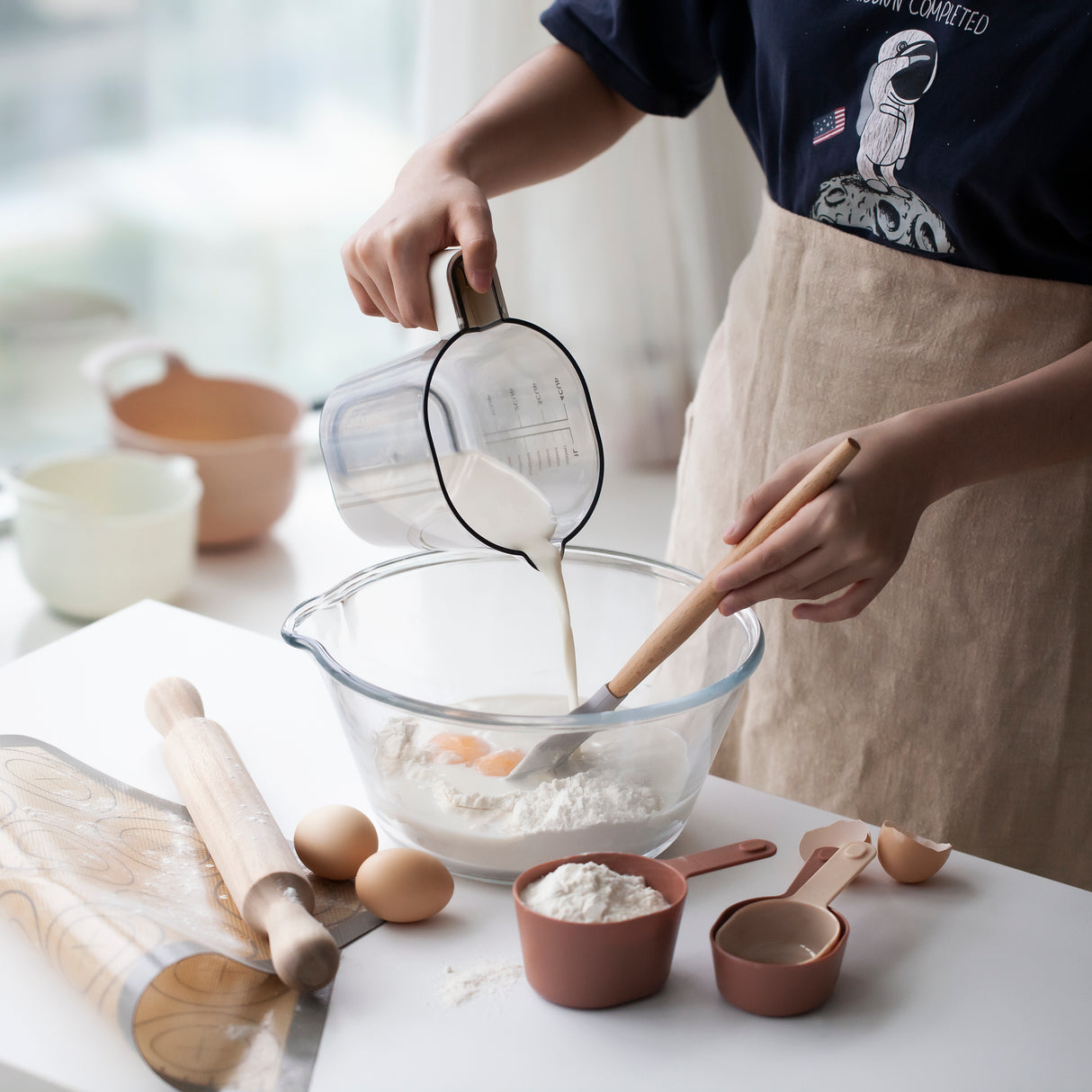 Set 9 Tazas y Cucharas Medidoras Home Logics 9 un