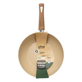 Wok Aluminio Forjado Harmony Cream 28 cm 5five 1 un