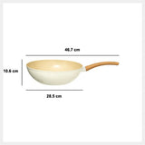 Wok Aluminio Forjado Harmony Cream 28 cm 5five 1 un