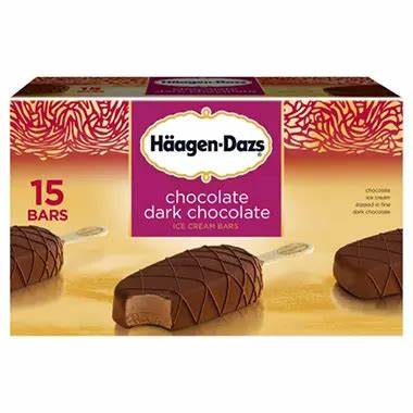 Helado Paleta Chocolate Negro Häagen-Dazs 15 un
