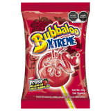 Chupetes con Chicle Frutilla Xtreme Bubbaloo 20 un x 16,6 g