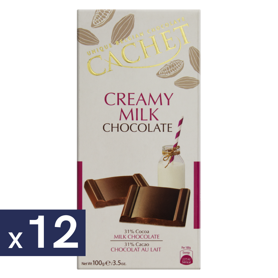 Barra Chocolate Leche 31 Cachet 12 x 100 g