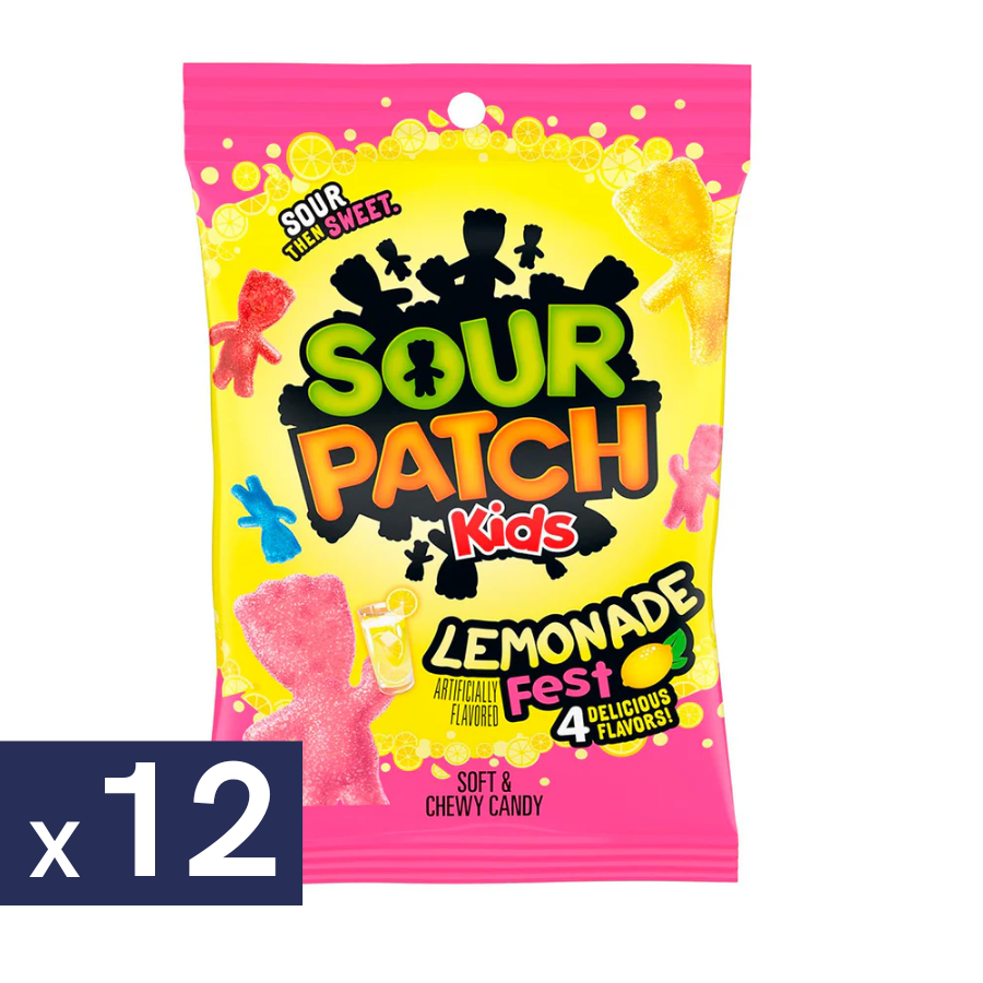 Gomitas Peg Lemonade Sour Patch Kids 12 x 102 g