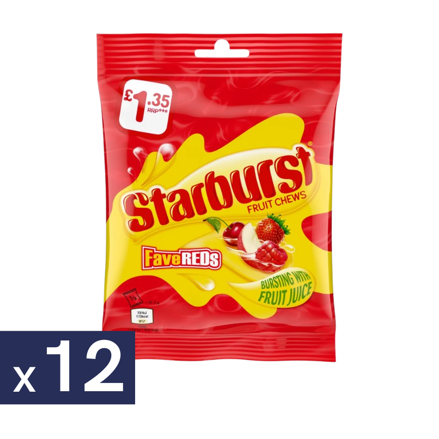 Masticables FaveReds Starburst 12 X 127 g