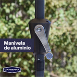 Set Quitasol Terraza 2,7 x 2,7 m Beige con Base de Cemento Canberra 1 un