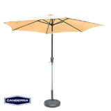 Set Quitasol Terraza 2,7 x 2,7 m Beige con Base de Cemento Canberra 1 un