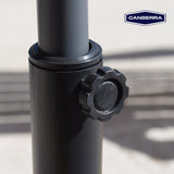 Set Quitasol Terraza 2,7 x 2,7 m Beige con Base de Cemento Canberra 1 un