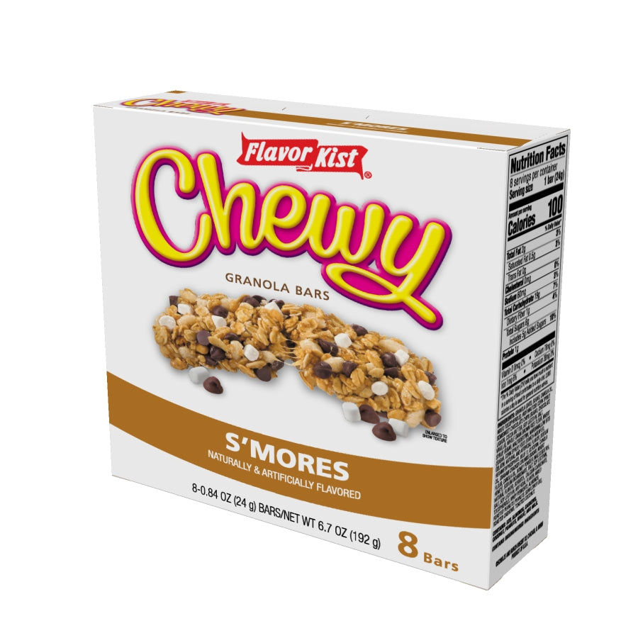 Barritas de Granola Chewy S'mores Flavor Kist 8 un x 24 g