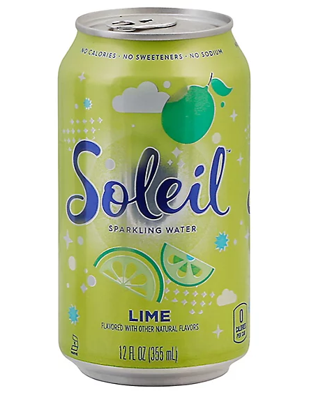 Agua Saborizada con Gas Lima Soleil 8 x 355 ml