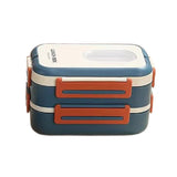 Lonchera 2 Niveles con Mango Plástica Blue 1400 ml 1 un