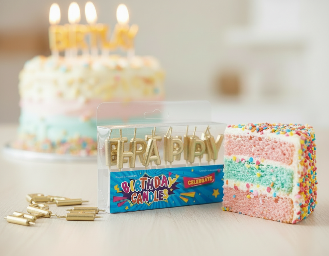 Velas Feliz Cumpleaños Color Dorado 1 un