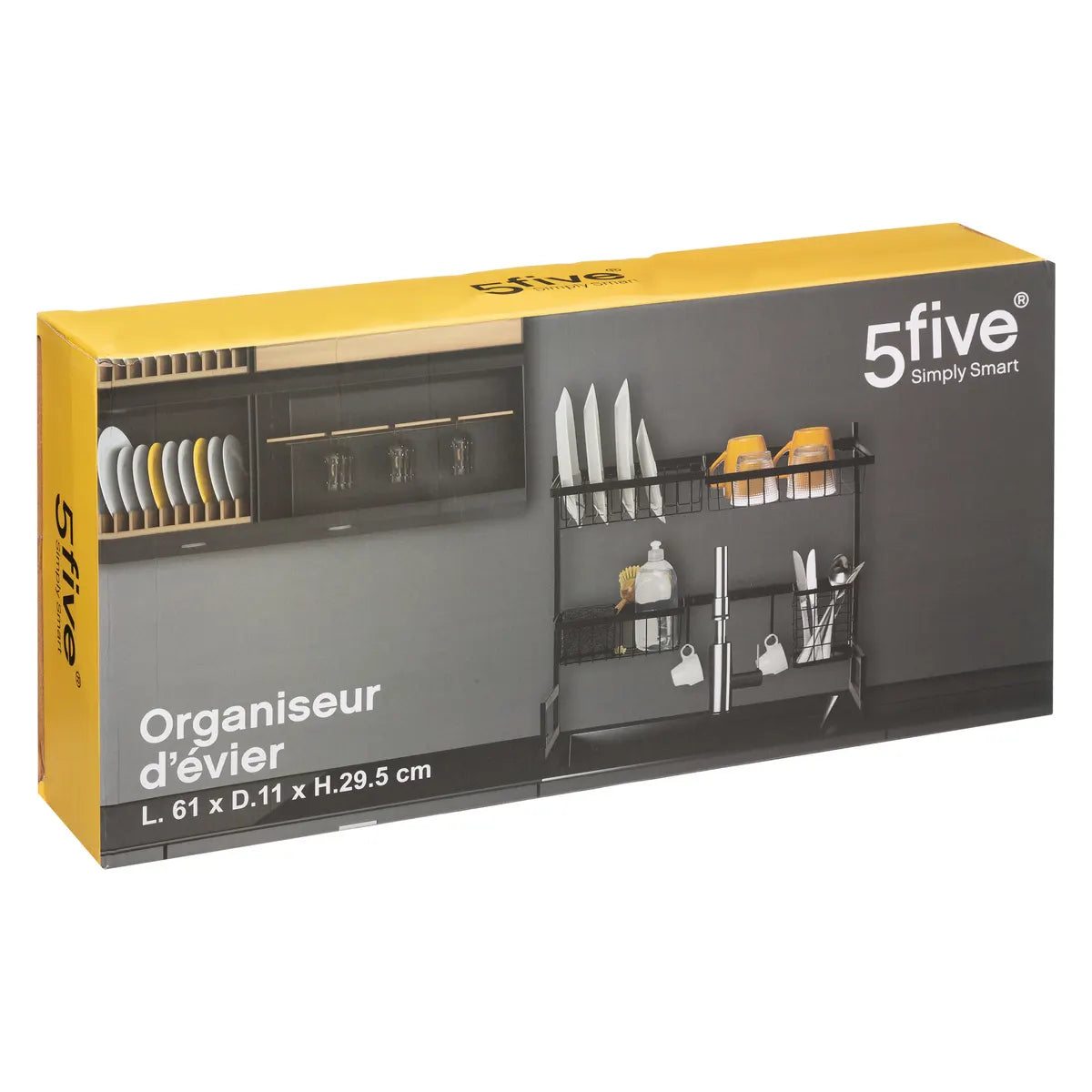 Organizador Cocina Metal Black 58 x 30 x 51 cm 5five 1 un