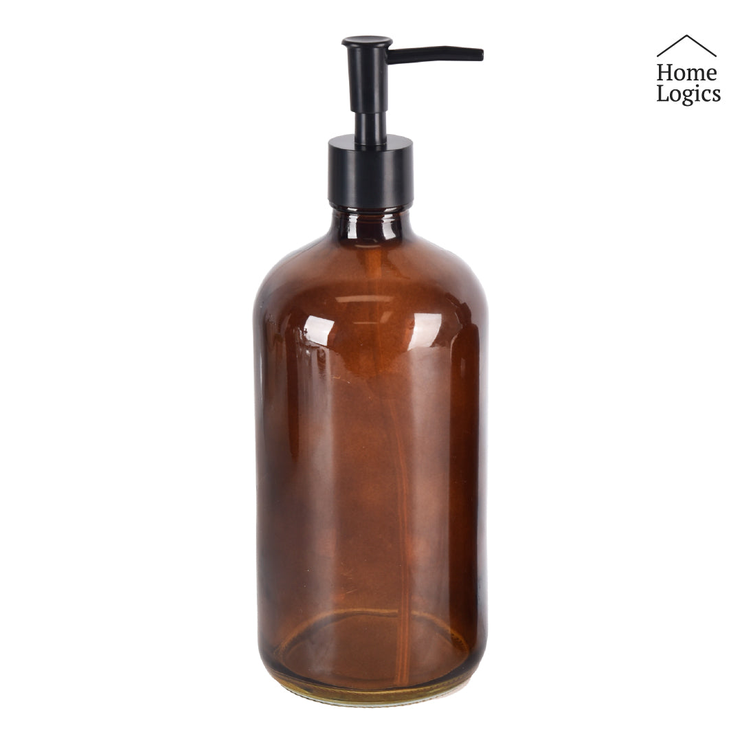 Dispensador Jabón Vidrio Ambar 1L Home Logics 1 un