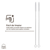 Set 6 Bombillas Vidrio Reutilizables Home Logics 1 un