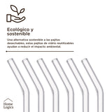 Set 6 Bombillas Vidrio Reutilizables Home Logics 1 un