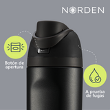 Botella Acero Inoxidable Black 600 ml Norden 1 un