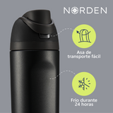 Botella Acero Inoxidable Black 600 ml Norden 1 un