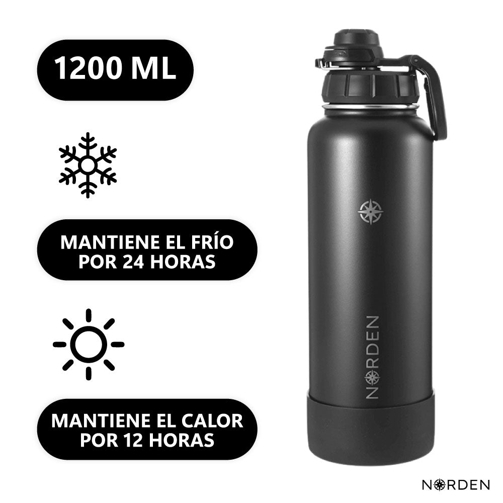 Botella Insulada Flask Black 1200 ml Norden 1 un