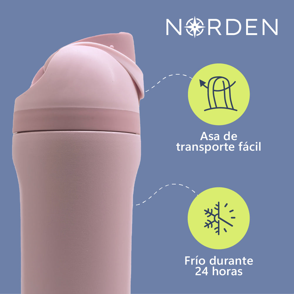 Botella Acero Inoxidable Rose 600 ml Norden 1 un