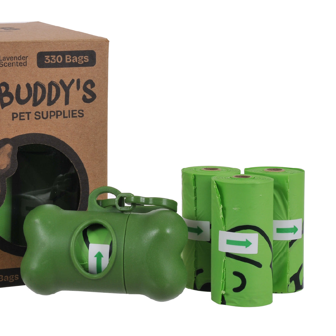 Bolsas Desechos Perro Compostables con Dispensador Buddy's Pet Supply 330 un