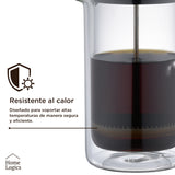 Cafetera Prensa Francesa Vidrio Doble Pared 1 L Home Logics 1 un