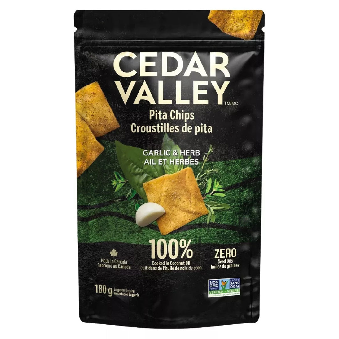 Pita Chips Ajo Hierbas Cedar Valley Selection 180 g