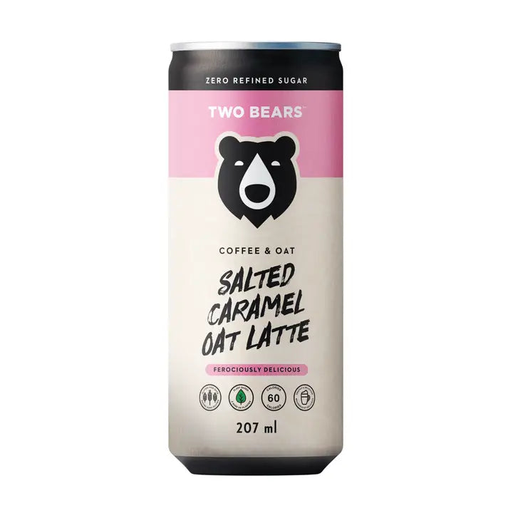Café Salted Caramel Frothed Latte Two Bears 6 x 207 ml