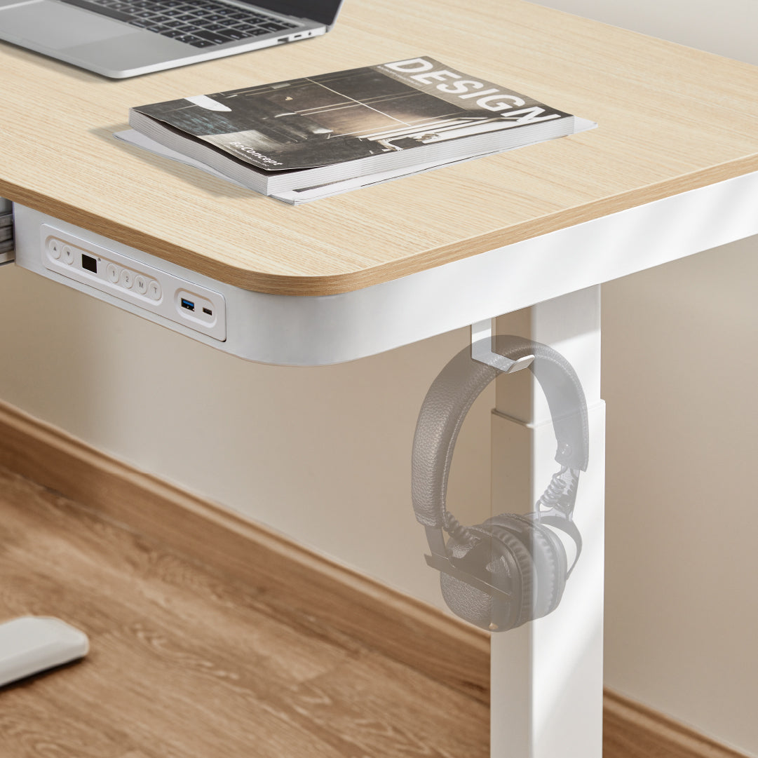 Escritorio Altura Regulable Base Blanca Pro Series 118x60cm Assen 1 un