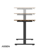 Escritorio Altura Regulable Base Negra Classic Series 120x60cm Assen 1 un