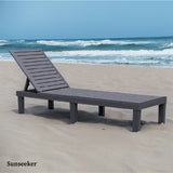 Reposera Reclinable Madera Plástica BlackWood 189 x 58 cm Sunseeker 1 un