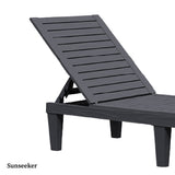 Reposera Reclinable Madera Plástica BlackWood 189 x 58 cm Sunseeker 1 un