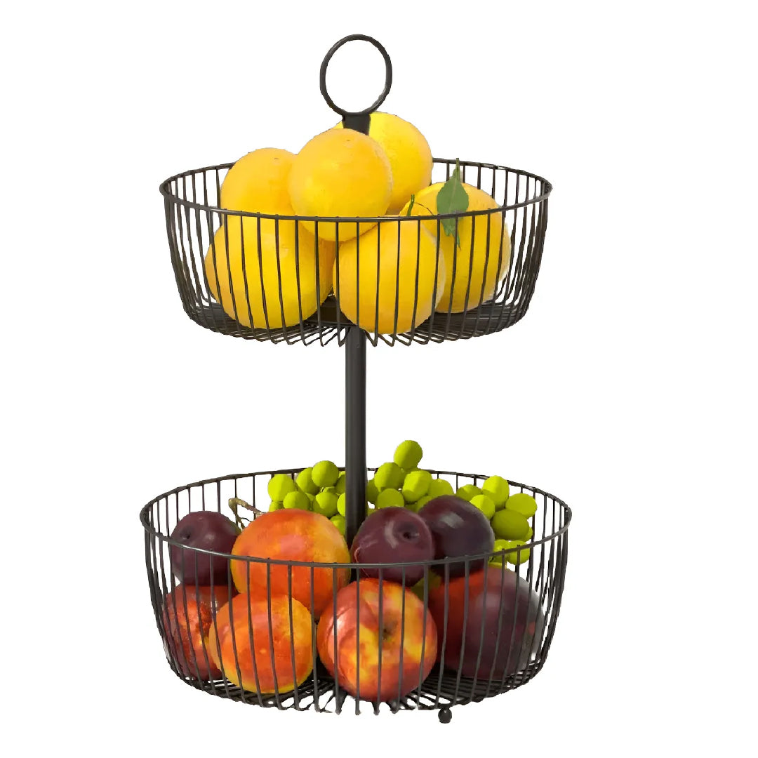 Canasto Frutas 2 Niveles Home Logics