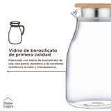 Jarro Vidrio con Tapa 1.7 L Home Logics 1 un