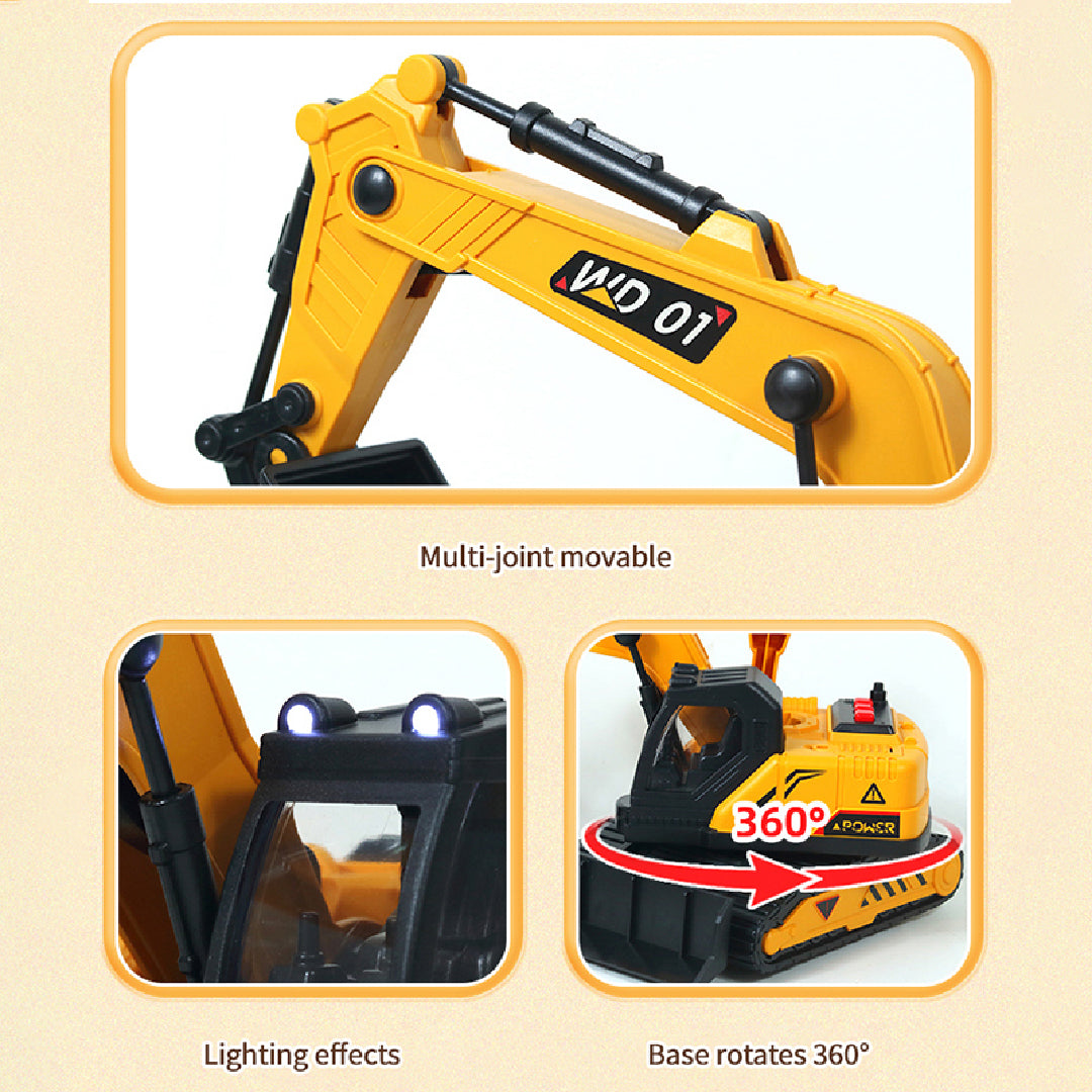 Retroexcavadora de Juguete con Luces y Sonido 1 un