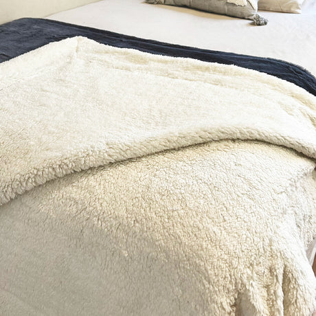 Manta Sherpa Gray Comfy Bliss 1 un