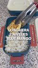 Lonchera 2 Niveles con Mango Plástica Blue 1400 ml 1 un