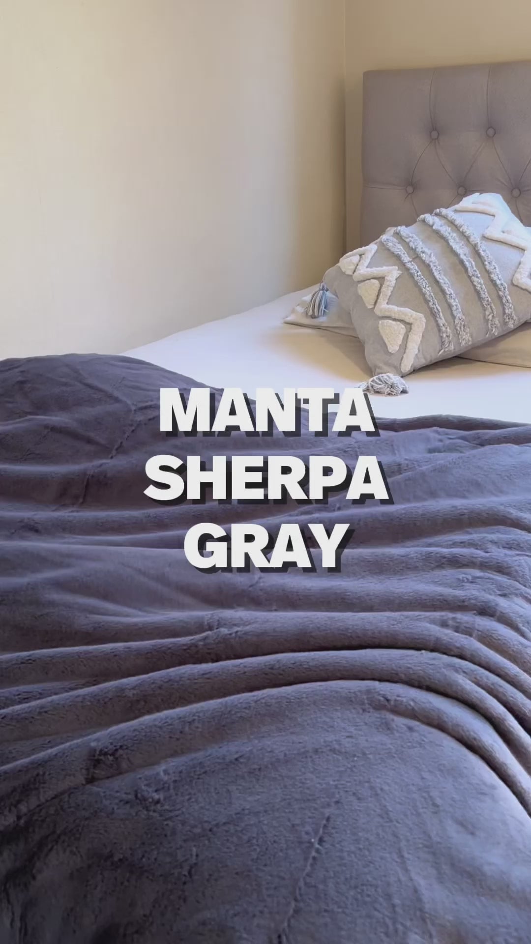 Manta Sherpa Gray Comfy Bliss 1 un