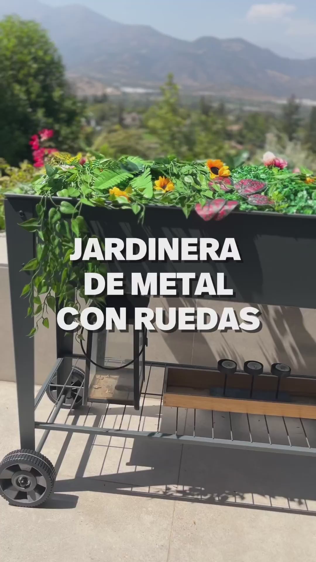 Jardinera de Metal con Ruedas SunnyYard 1 un