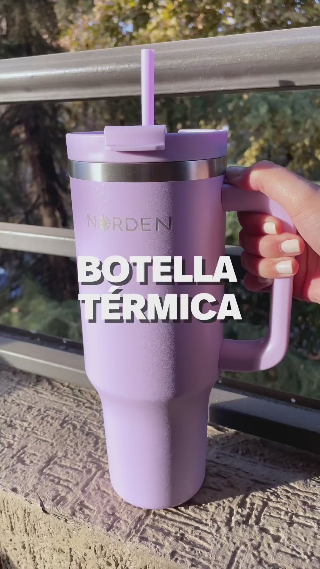 Botella Térmica Tumbler Leak-Proof Violet Mist 1200 ml Norden 1 un