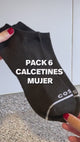 Calcetines Mujer Cushion No Show Black Cosley Pack 6