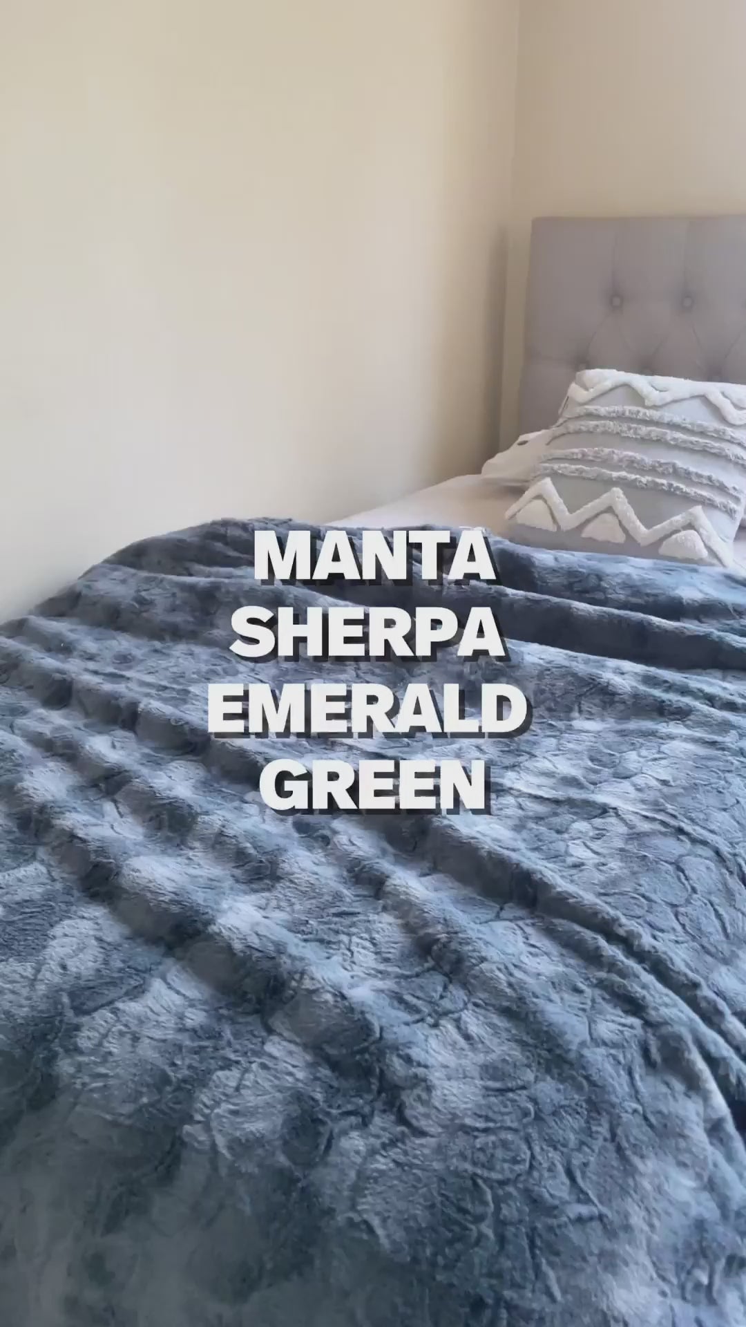 Manta Sherpa Emerald Green Comfy Bliss 1 un
