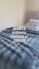 Manta Sherpa Emerald Green Comfy Bliss 1 un