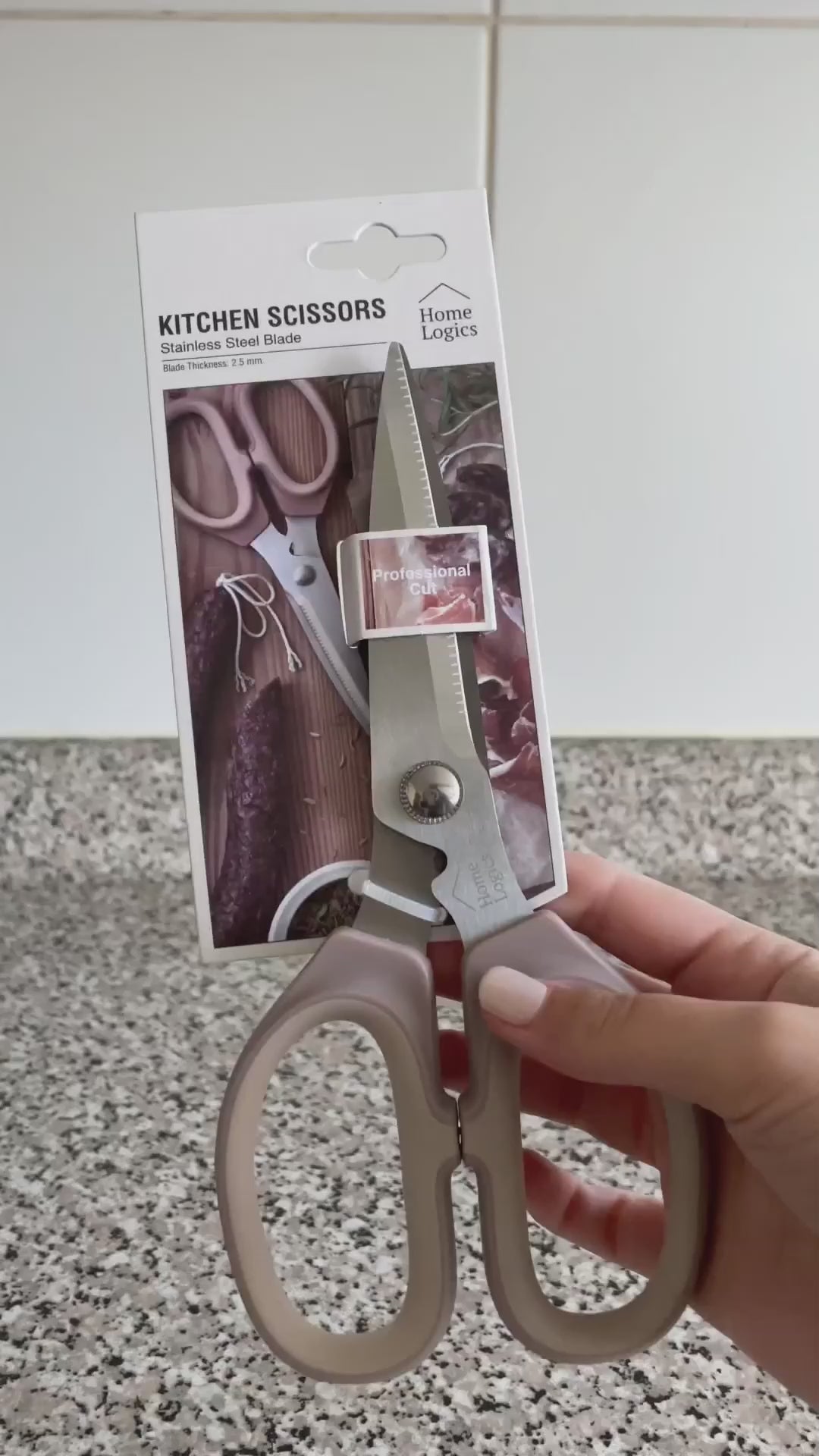 Tijeras Multiuso Beige Home Logics 1 un