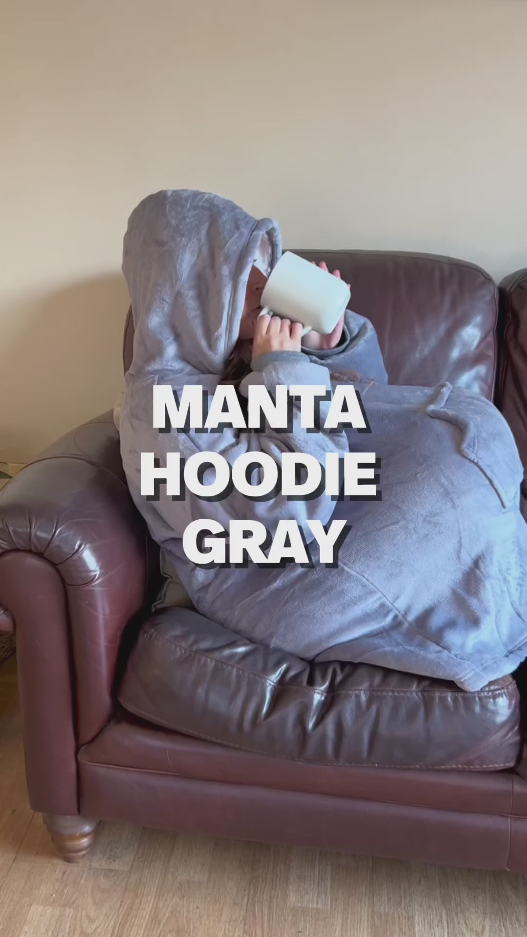 Polerón Manta Sherpa Gray Snuzz Loungewear 1 un