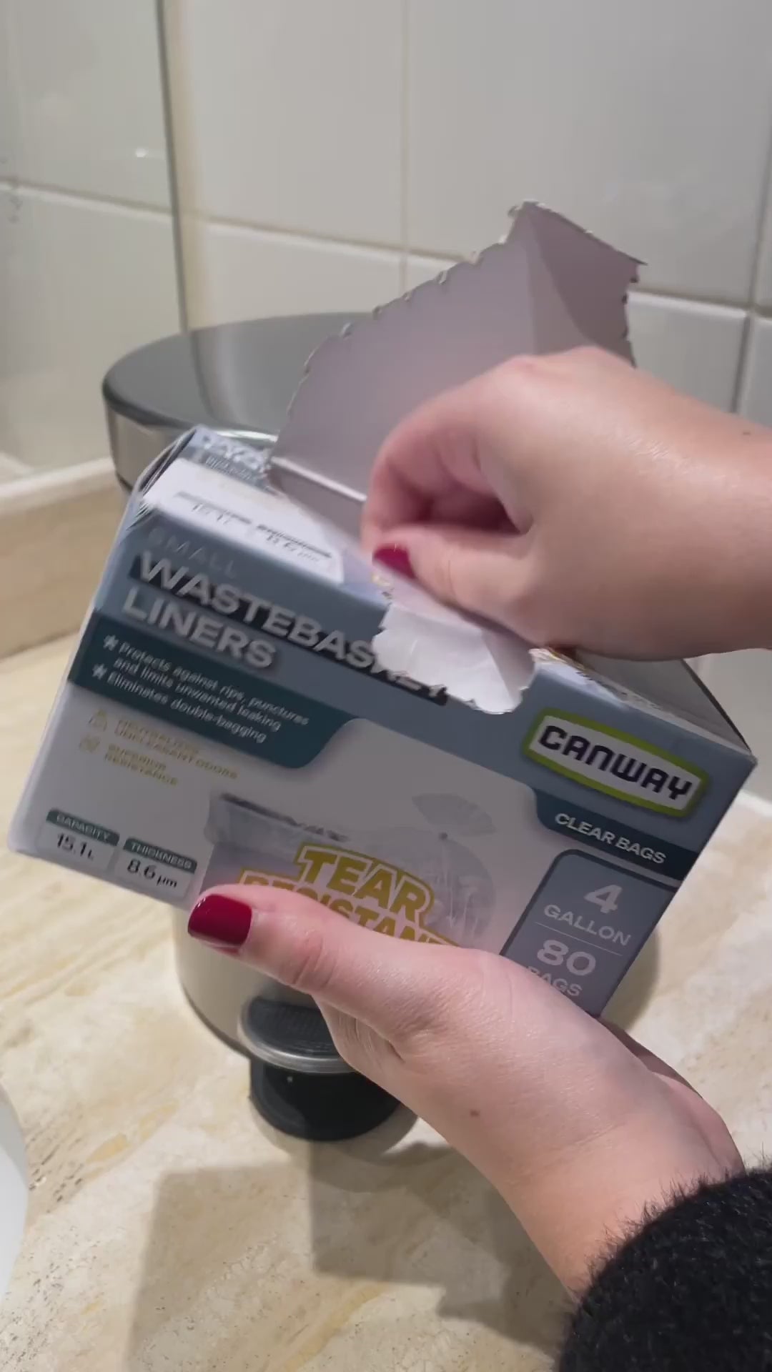 Bolsas Basura Papelero 46 x 51 cm Canway 80 un