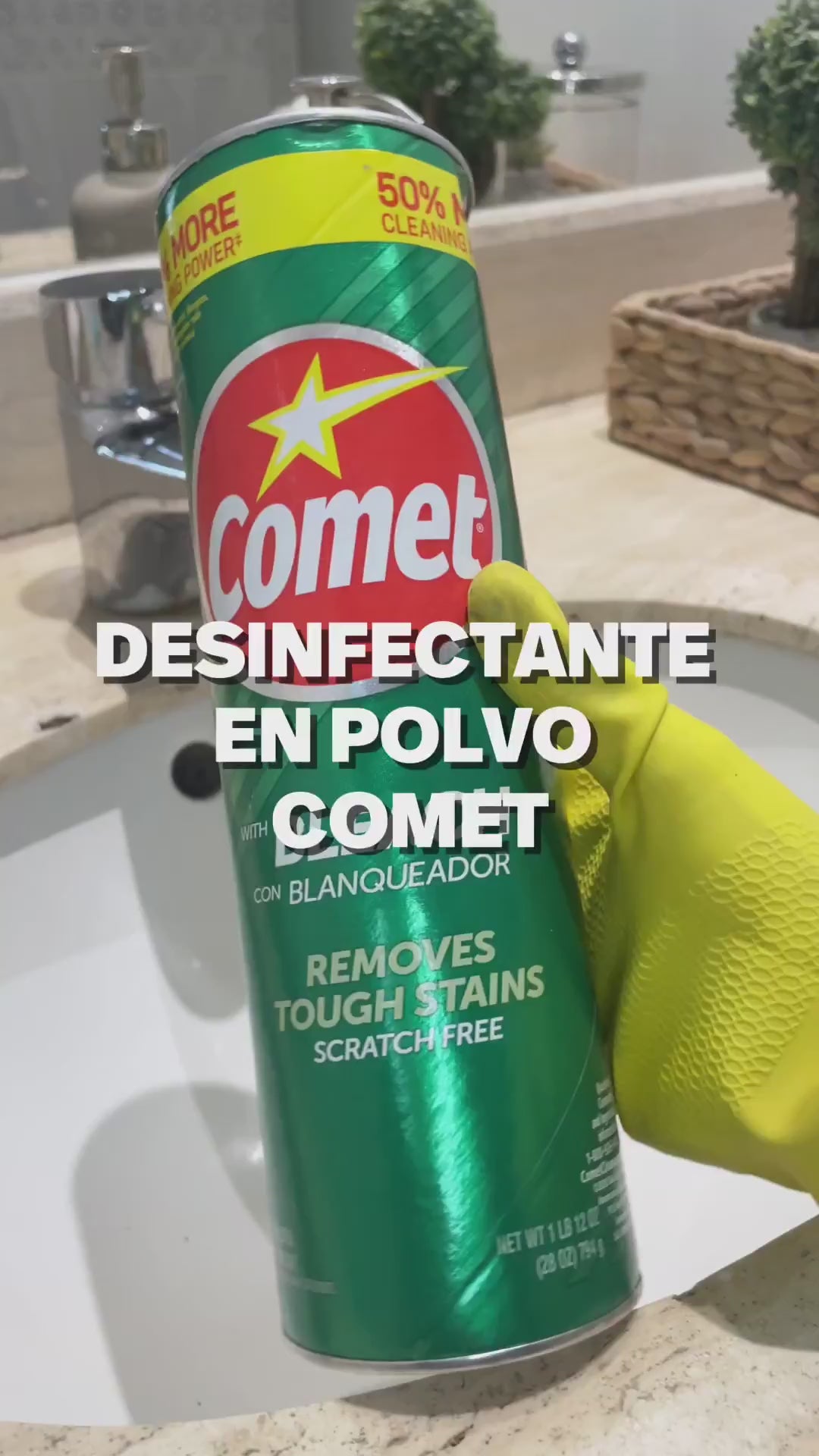 Desinfectante en Polvo con Cloro Comet 708 g
