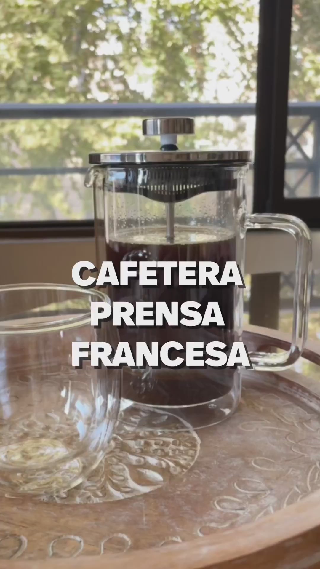 Cafetera Prensa Francesa Vidrio Doble Pared 600 ml Home Logics 1 un