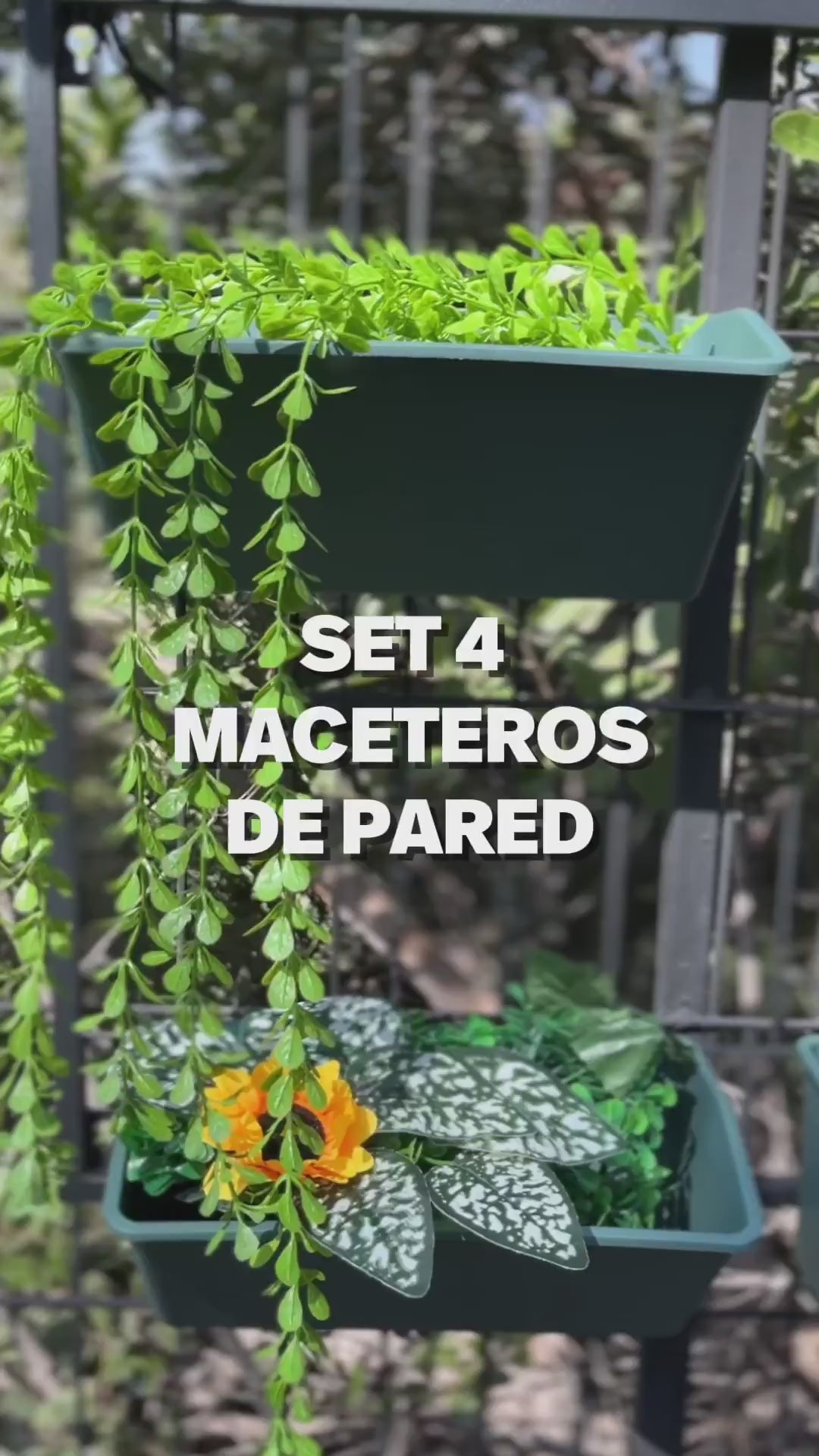 Set 4 Maceteros de Pared SunnyYard 4 un