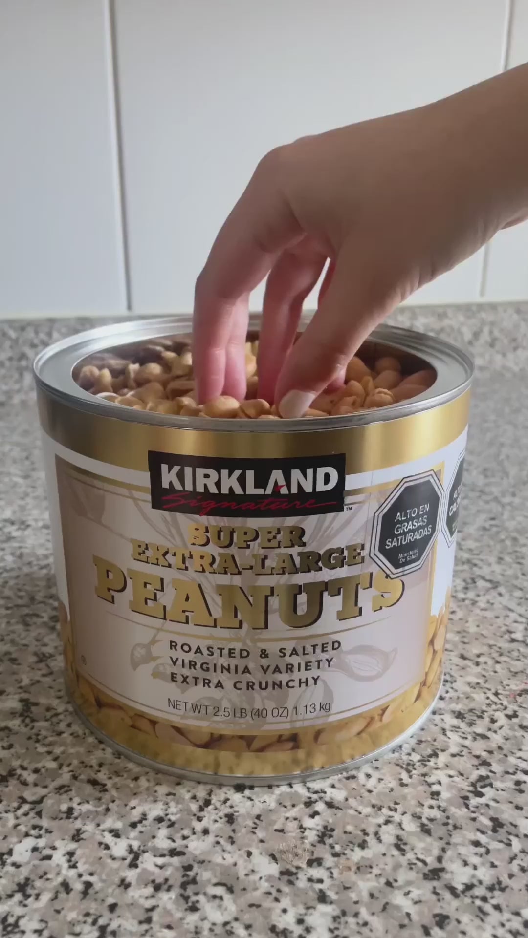Maní Tostado Salado Extra Grande Kirkland 1.13 kg