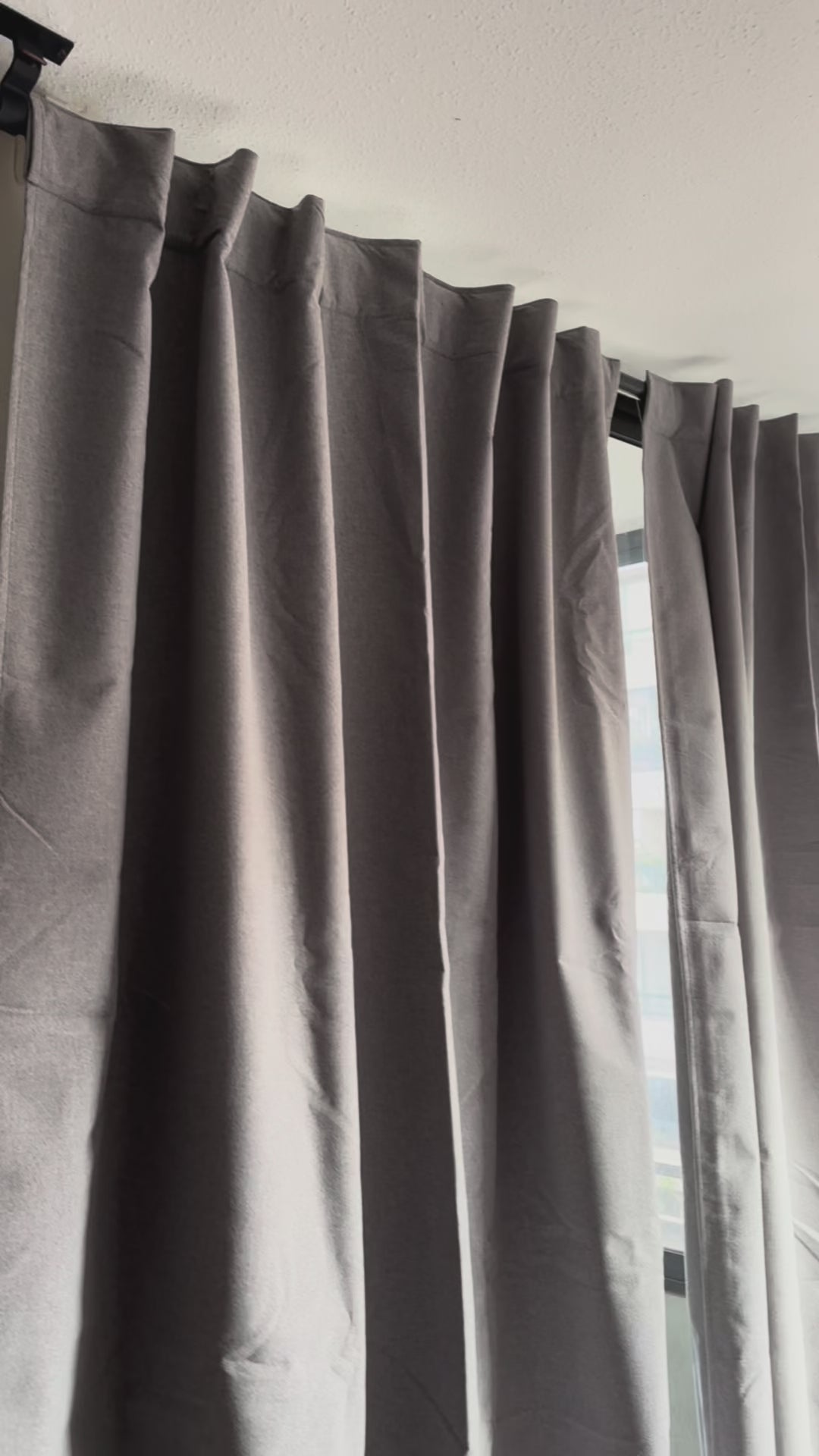 Cortina Blackout Textura Lino 145 x 250 cm Gray Blair Home 1 par